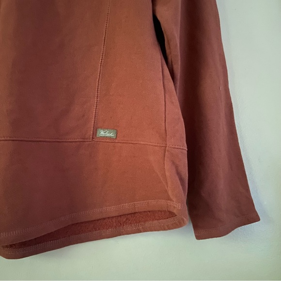 WOOLRICH• womens new highland burnt orange quarter zip pullover size medium nwt - Picture 2 of 15